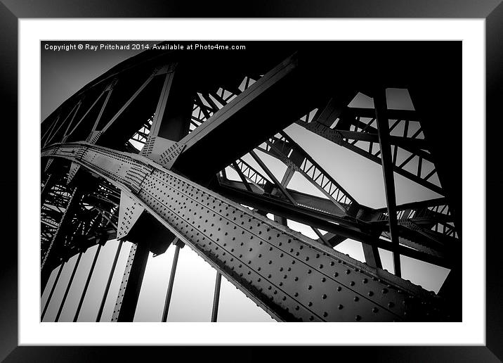 Tyne Bridge Arch Framed Mounted Print by Ray Pritchard