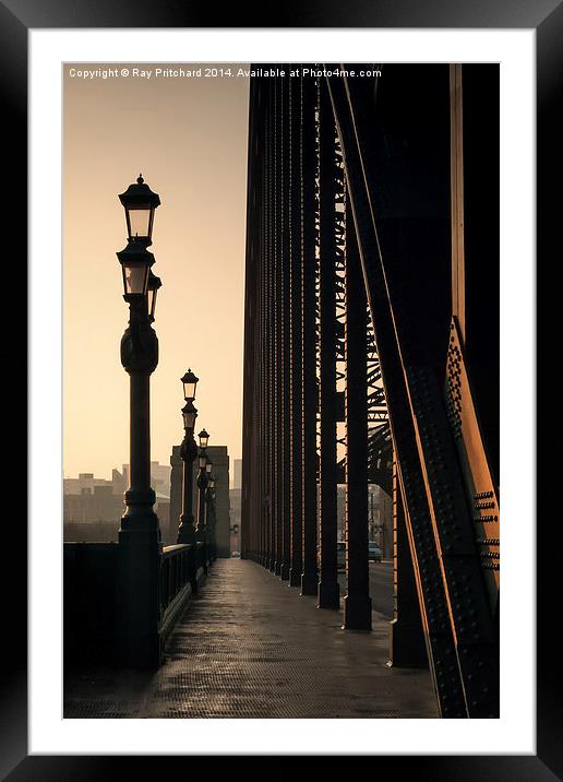 Walk Over The Tyne from Newcastle Framed Mounted Print by Ray Pritchard