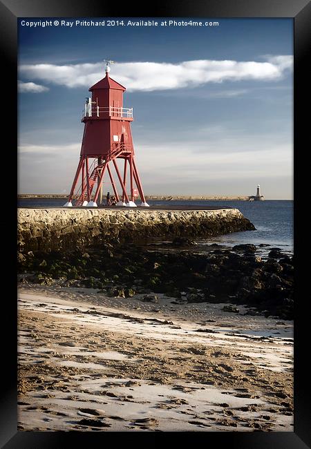 South Shields Groyne Framed Print by Ray Pritchard