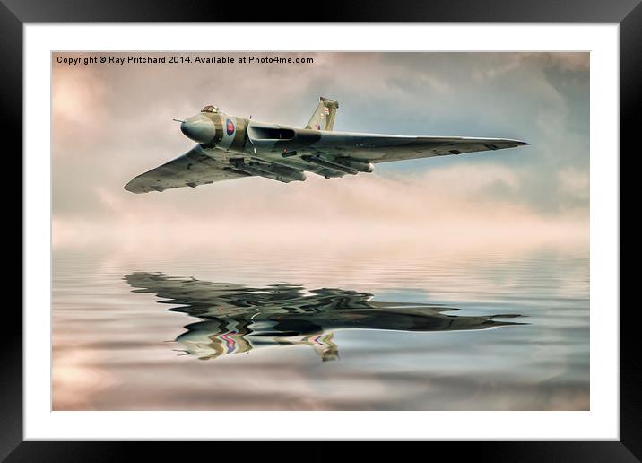 Vulcan Bomber Artwork Framed Mounted Print by Ray Pritchard