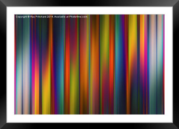 Abstract Stripes Framed Mounted Print by Ray Pritchard