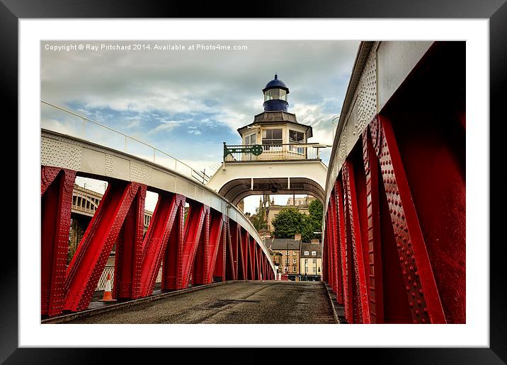 Swing Bridge Framed Mounted Print by Ray Pritchard