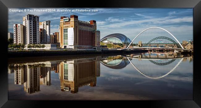  Reflections in the Tyne Framed Print by Ray Pritchard