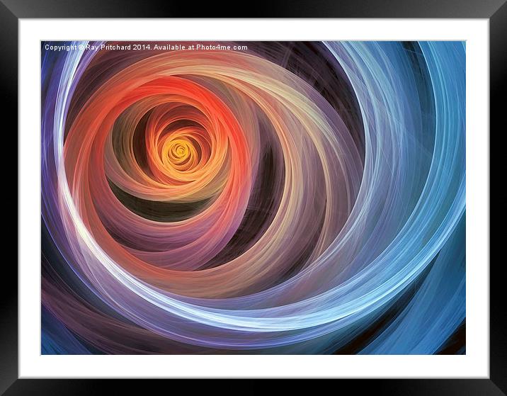 Colour Swirls Framed Mounted Print by Ray Pritchard