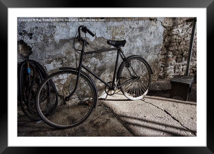  Vintage Bicycle at Tanfield Framed Mounted Print by Ray Pritchard