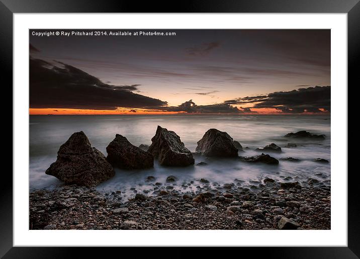  Fallen Sea Stack Framed Mounted Print by Ray Pritchard