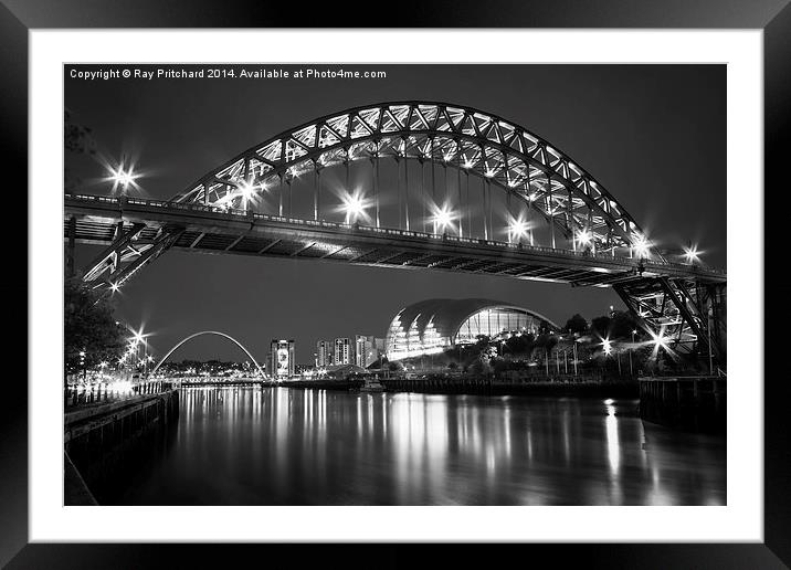 Tyne Bridge Framed Mounted Print by Ray Pritchard