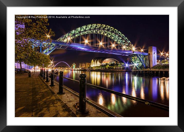  Newcastle Tyne Bridge Framed Mounted Print by Ray Pritchard