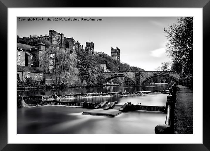  Durham Riverside Framed Mounted Print by Ray Pritchard