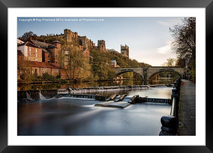 Walk Along Durham Riverside Framed Mounted Print by Ray Pritchard