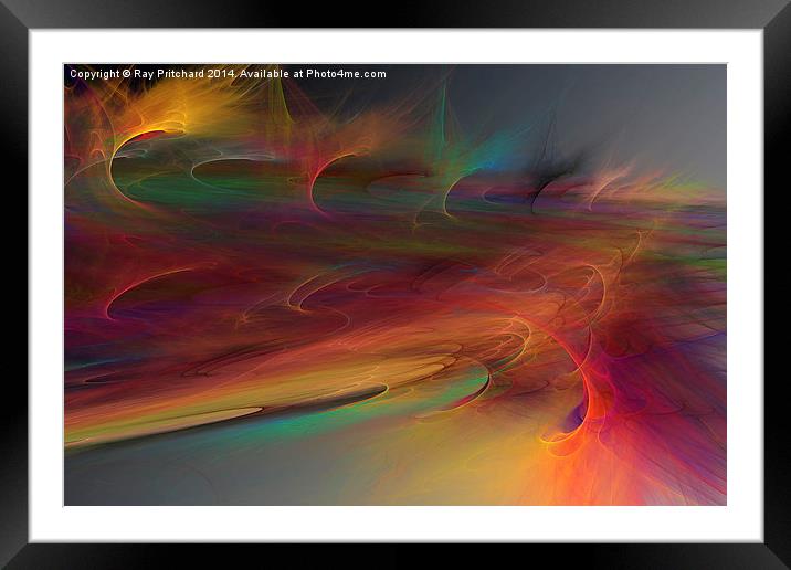 Fractal Swirls Framed Mounted Print by Ray Pritchard