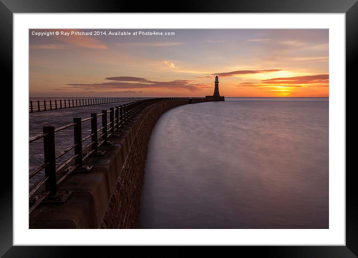  View along the Pier Framed Mounted Print by Ray Pritchard