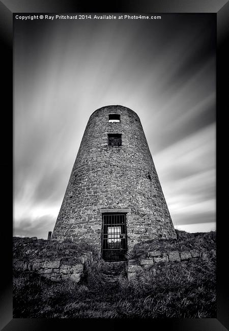  Long Exposure of Cleadon Mill Framed Print by Ray Pritchard