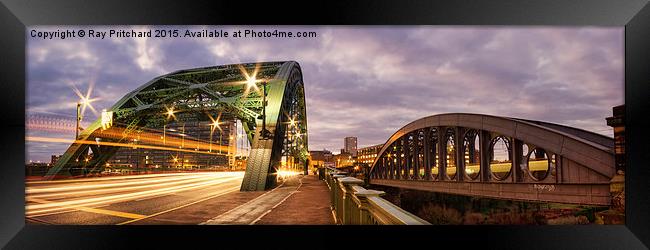  Wear and Wearmouth Bridges  Framed Print by Ray Pritchard