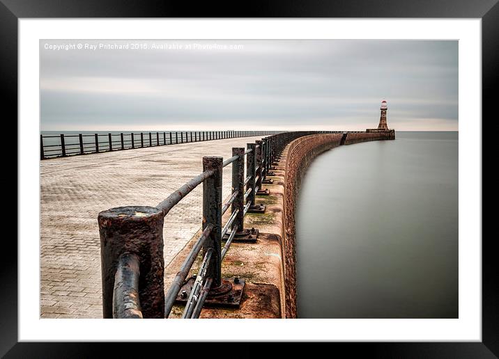  Roker Pier Framed Mounted Print by Ray Pritchard