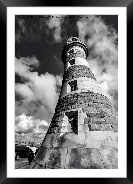  Roker Lighthouse Framed Mounted Print by Ray Pritchard
