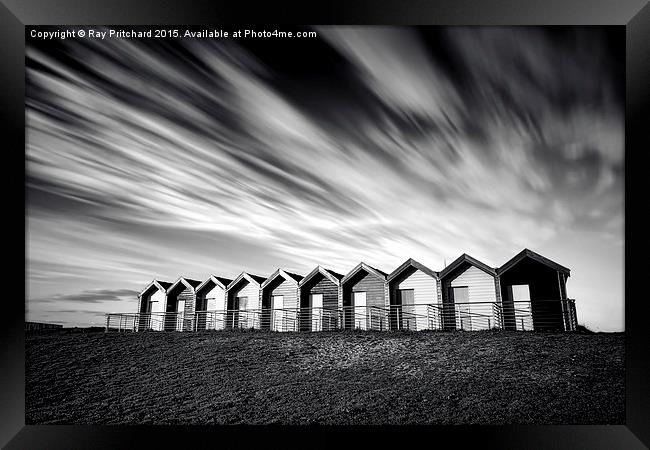 Blyth Beach Huts Framed Print by Ray Pritchard