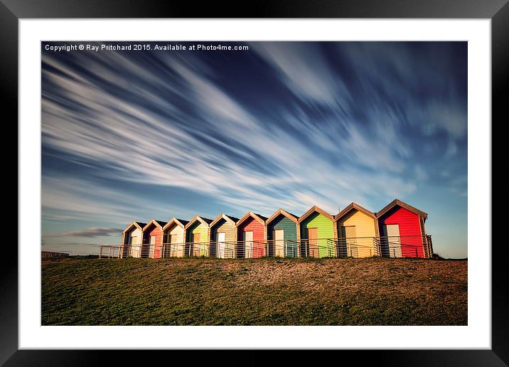  Blyth Beach Huts Framed Mounted Print by Ray Pritchard
