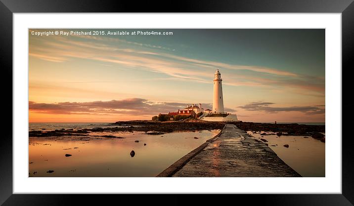  St Marys Lighthouse Framed Mounted Print by Ray Pritchard