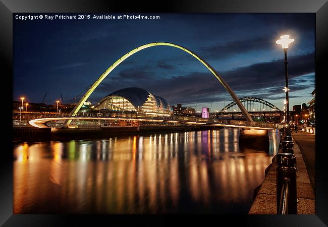  Millennium Bridge at Newcastle Framed Print by Ray Pritchard