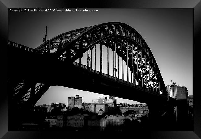  Black and White Tyne Framed Print by Ray Pritchard