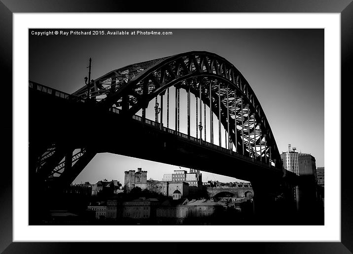  Black and White Tyne Framed Mounted Print by Ray Pritchard