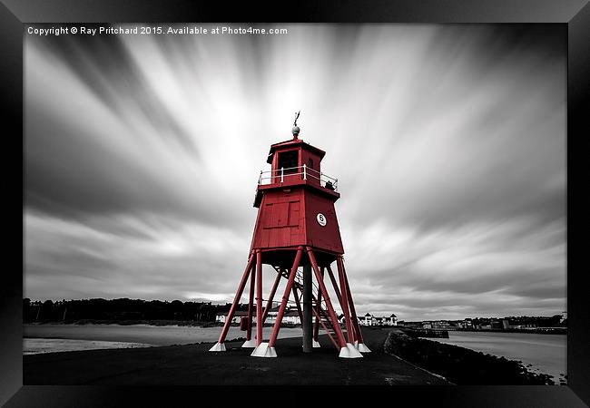  Cloud over The Groyne Framed Print by Ray Pritchard