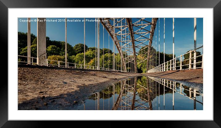  Wylam Railway Bridge Framed Mounted Print by Ray Pritchard