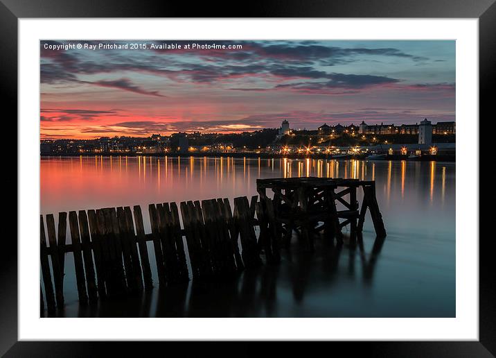 Tyne View Sunset Framed Mounted Print by Ray Pritchard