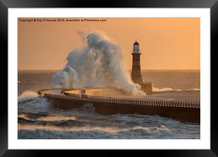 Rough Roker Framed Mounted Print by Ray Pritchard