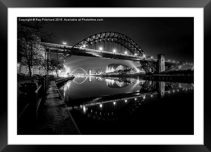 Tyne Bridge Reflections Framed Mounted Print by Ray Pritchard