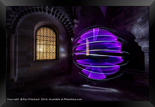 Light Painting at the Keep Framed Print by Ray Pritchard