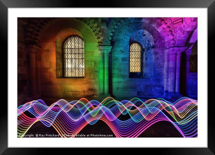 Light Painting in the Castle Framed Mounted Print by Ray Pritchard