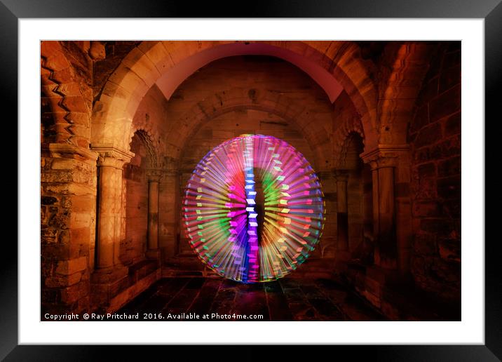 3d Orb of Light Framed Mounted Print by Ray Pritchard