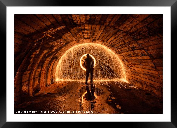 Steel Wool Spin Deep Down Framed Mounted Print by Ray Pritchard