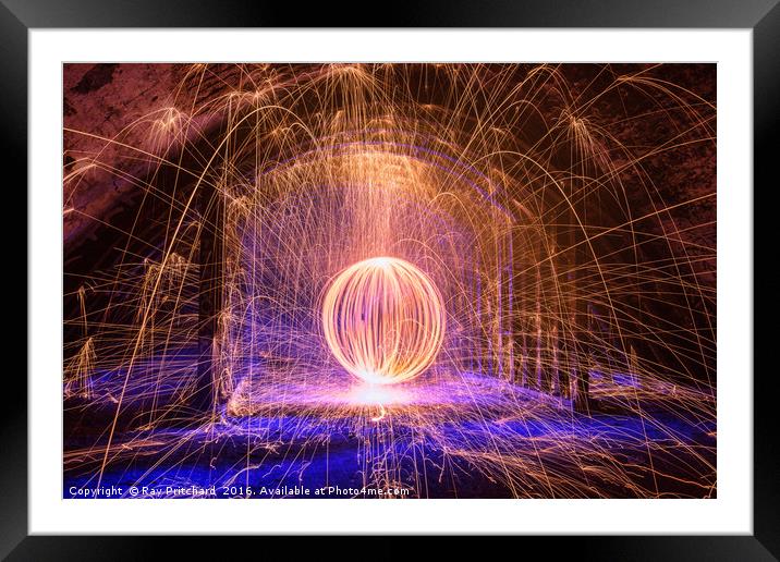Orb of Molten Steel Framed Mounted Print by Ray Pritchard