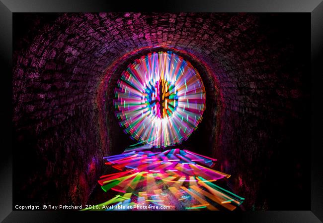 Painting with Light Underground Framed Print by Ray Pritchard