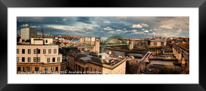 View from Newcastle Castle Framed Mounted Print by Ray Pritchard