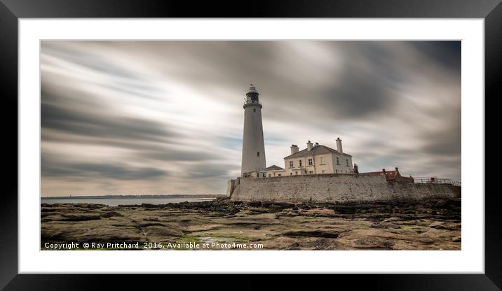 Long Exposure St Marys Lighthouse Framed Mounted Print by Ray Pritchard