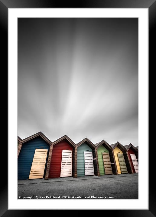 Blyth Beach Huts Framed Mounted Print by Ray Pritchard