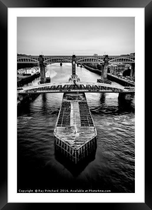 Looking West Along The Tyne Framed Mounted Print by Ray Pritchard