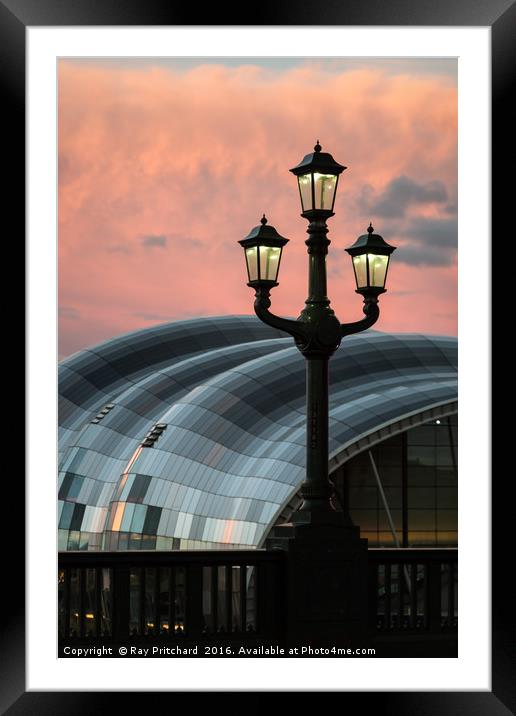 Tyne Bridge Lamp Framed Mounted Print by Ray Pritchard