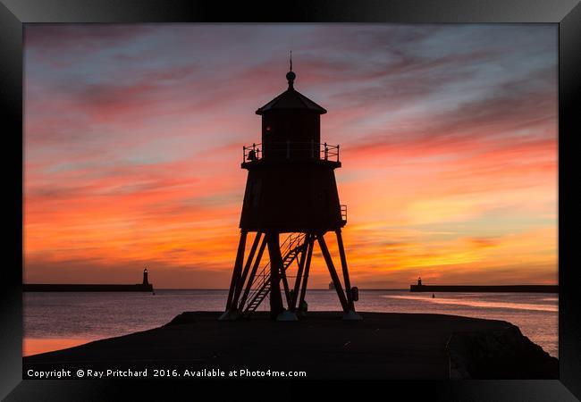Herd Lighthouse  Framed Print by Ray Pritchard