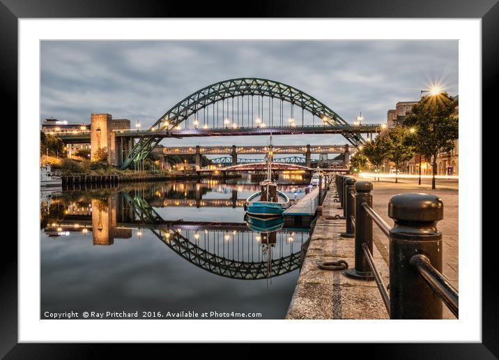 River Tyne Reflections  Framed Mounted Print by Ray Pritchard