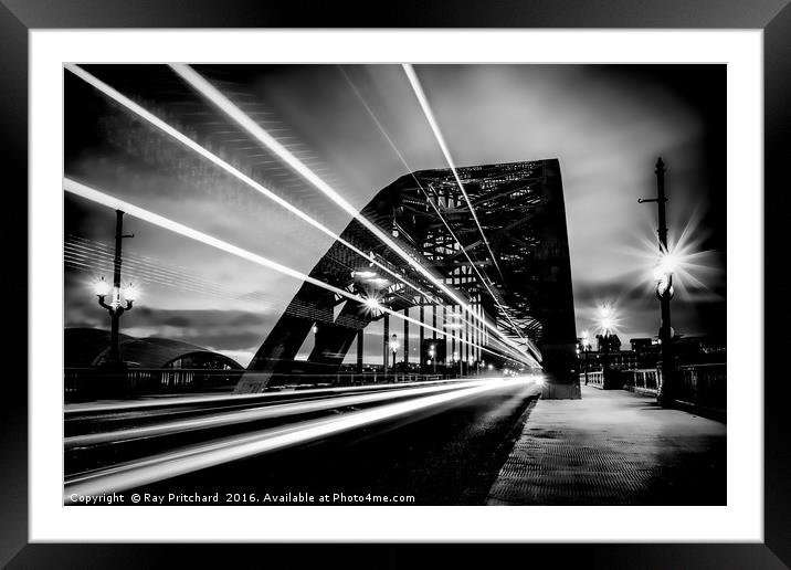 Light Trails at Sunrise Framed Mounted Print by Ray Pritchard