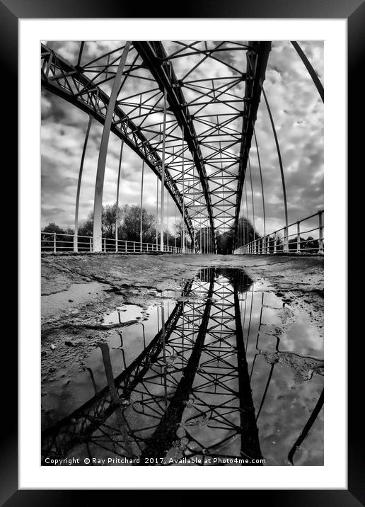 Wylam Railway Bridge Framed Mounted Print by Ray Pritchard