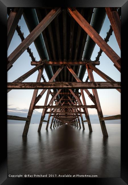 Steetley Pier Framed Print by Ray Pritchard