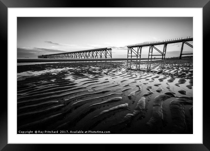 Steetley Pier   Framed Mounted Print by Ray Pritchard