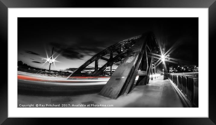 Light Trails across the Tyne Bridge  Framed Mounted Print by Ray Pritchard