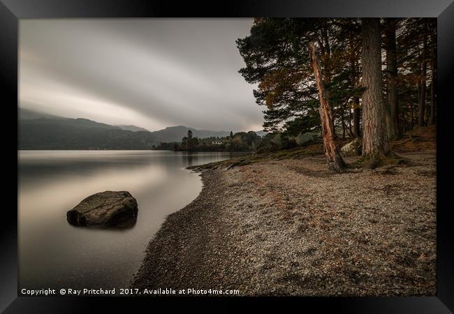 Overcast Day at Dewentwater Framed Print by Ray Pritchard